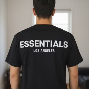 Essentials Men's Black Tee